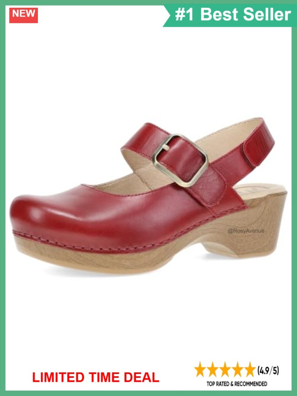 Dansko Shantell Clog Sandal Leather Closed Toe Pull-On Platform